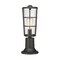 Z-Lite Helix 1 Light Outdoor Pier Mounted Fixture, Black And Clear Seedy 591PHM-553PM-BK - alternate 5